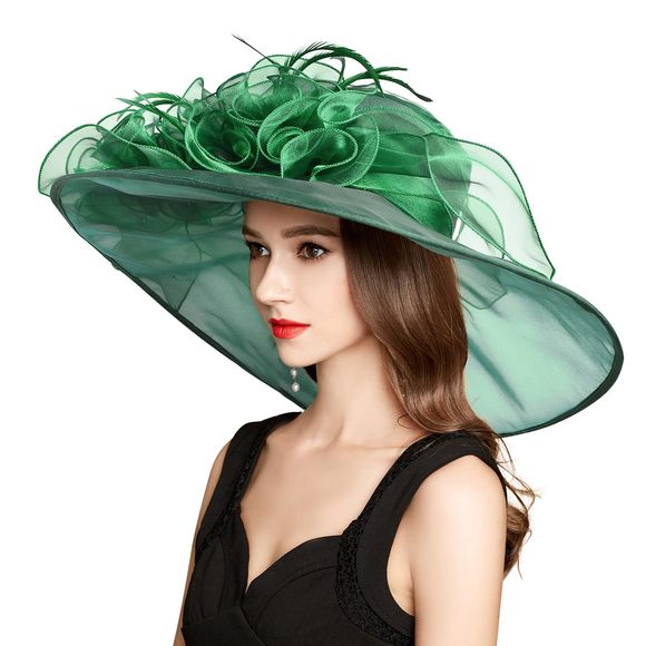 2025 Derby Hats For Women Girls Ladies, Organza Church Tea Party Wedding🫲